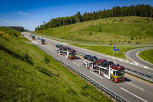 Logistica su strada - trasporto di vetture - Automotive Blockchain by Vinturas