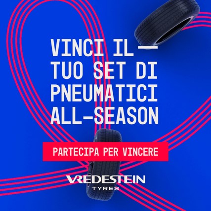 Clicca e Vinci il tuo set di pneumatici all-season Vredestein Quatrac