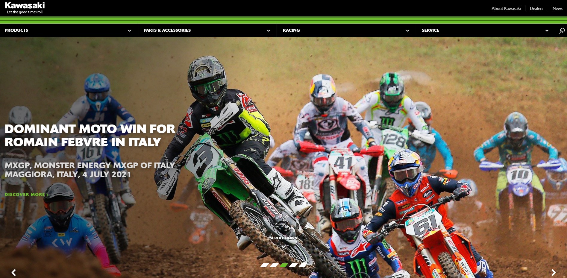 Kawasaki Racing 2021 aggiornamento contenuti sito internet - Anice web agency Torino